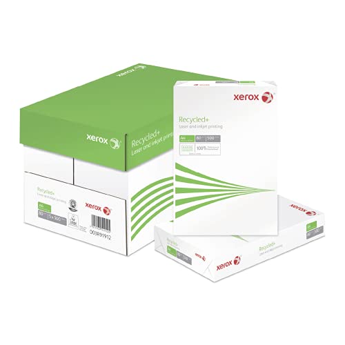 Xerox Recycled+ - Papel reciclado Blanco ISO 80 - 80 g/m² A4 - Caja de 5 x 500 hojas