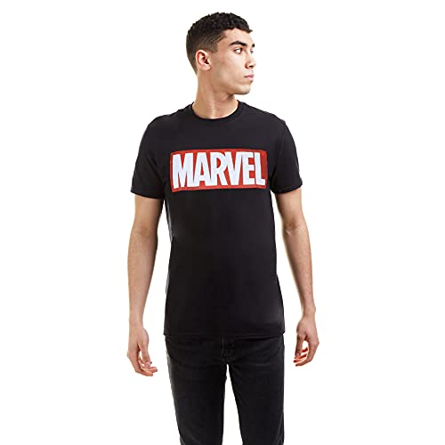 Marvel Camiseta Manga Corta Core Logo Negro M