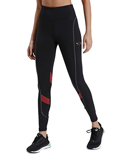 PUMA The First Mile Eclipse Tight Mallas Deporte, Mujer, Black-Burnt Russet, M