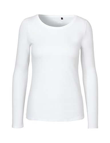 Green Cat - Camiseta de manga larga para mujer, 100% algodón orgánico. Certificado Fairtrade,...