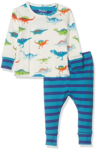 Hatley Organic Cotton Pyjama Sets Conjuntos de Pijama, Blanco (Dino Herd 100), 3-6 Meses (Talla del...