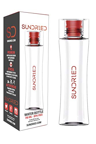 Sundried - Botella de agua, sin BPA, a prueba de fugas, para el gimnasio, entrenamiento y deportes...