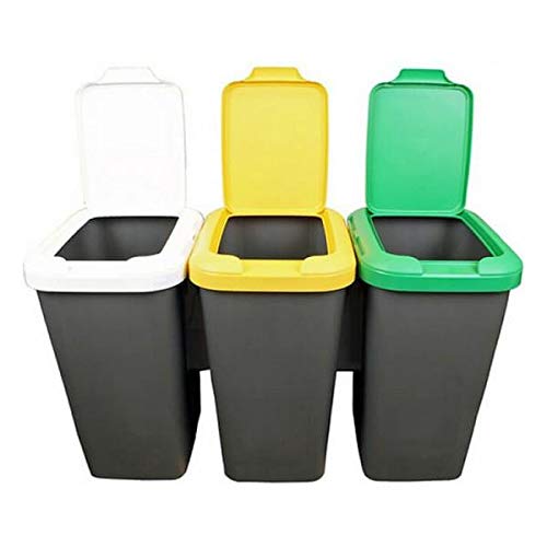 TONTARELLI Set de tres cubos para reciclar barato