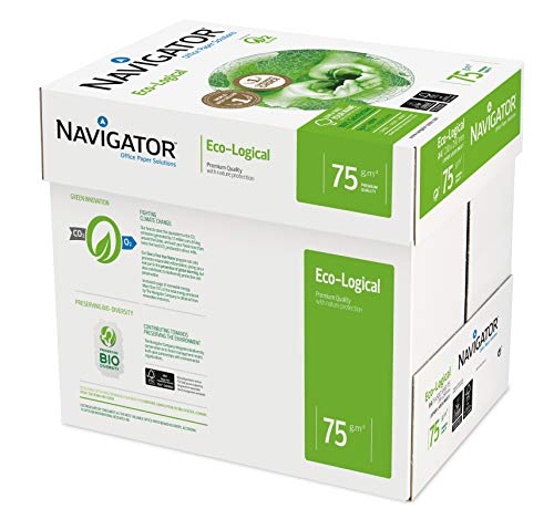 Navigator Eco-Logical - Papel de impresión 2500 hojas (A4, 5 x 500 hojas, 75 g/m2)
