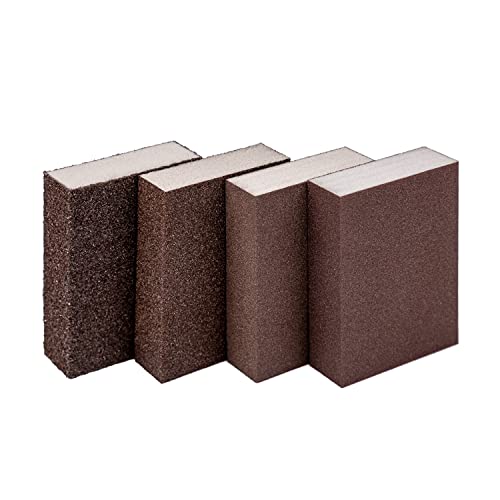 KINBOM - 4 esponjas de lijado en seco y húmedo (4 bloques: grueso/medio/fino/superfino)