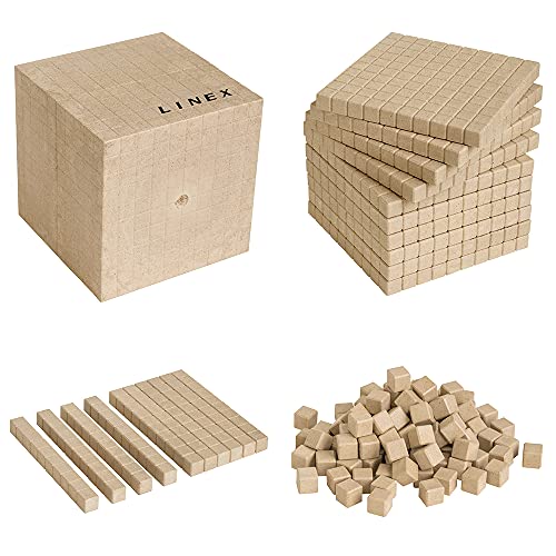Linex Base Ten Set, recursos de aprendizaje, madera