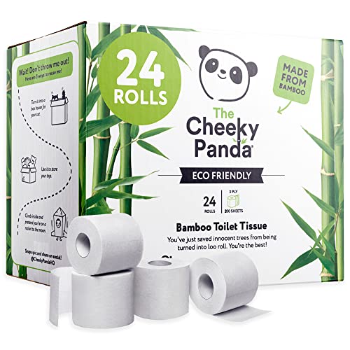 The Cheeky Panda Venta al por mayor de rollos de papel higiénico de bambú: 24 rollos de papel...